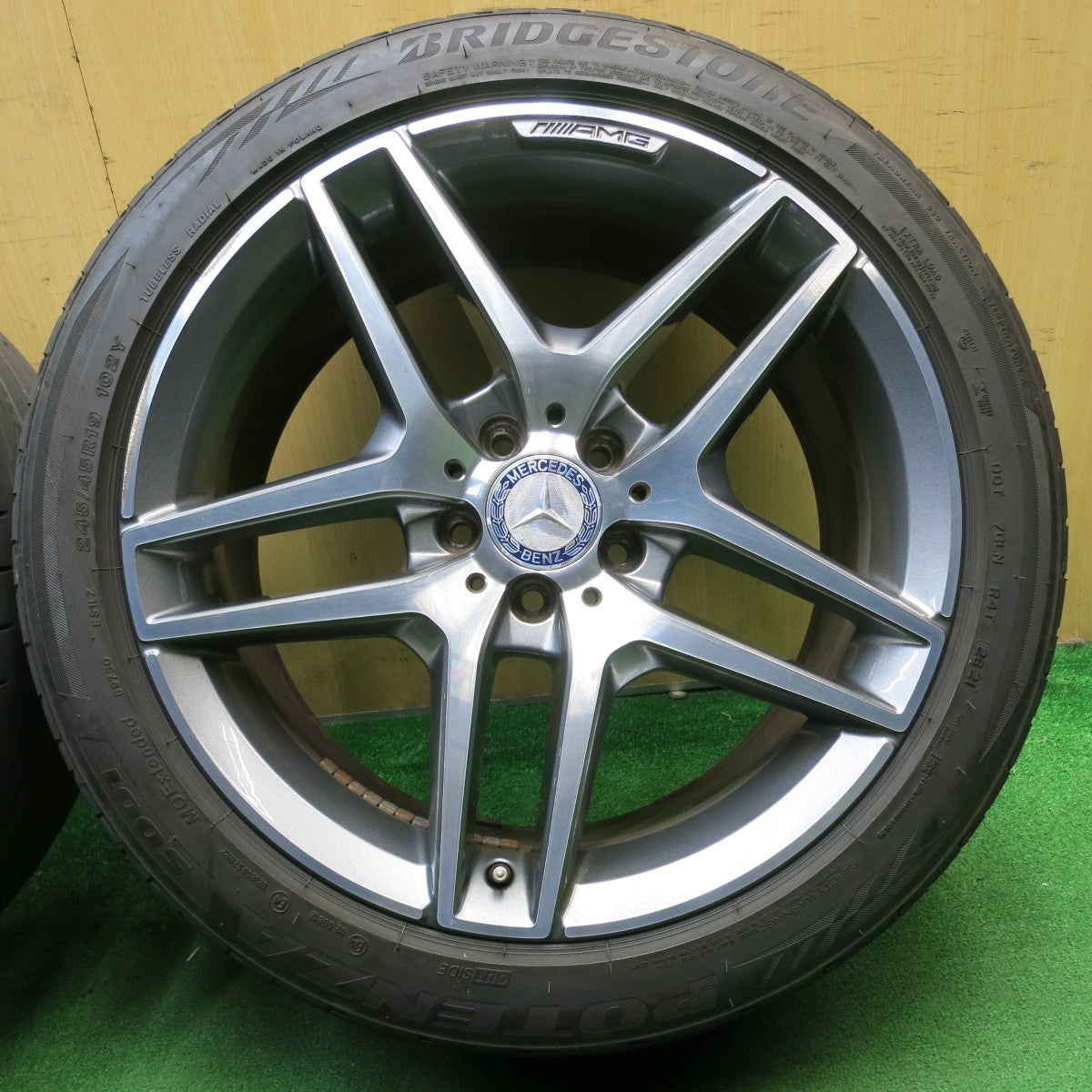 4本価格!21年★ベンツ Sクラス W222 純正 AMG 245/45R19 275/40R19 ブリヂストン ポテンザ S001 19インチ PCD112/5H★5042301NJノ