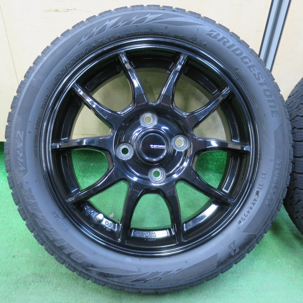 キレイ!22年★スタッドレス 165/55R14 ブリヂストン ブリザック VRX2 G-SPEED Gスピード 14インチ 軽自動車 パレット ワゴンR 等 PCD100/4H★5012007イス