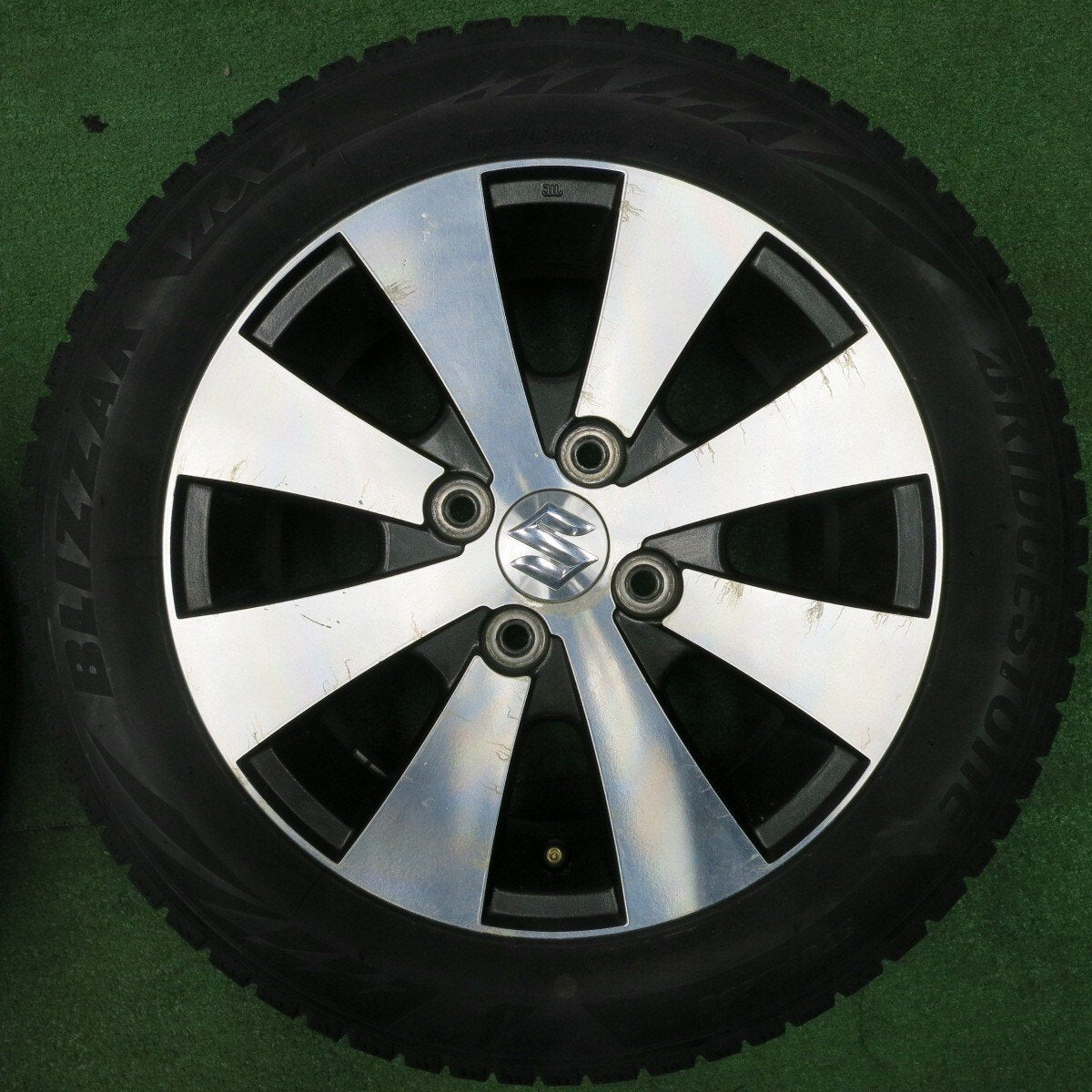 4本価格★スズキ ワゴンR スティングレー 純正 155/65R14 スタッドレス ブリヂストン ブリザック VRX2 PCD100/4H★4121601NJス