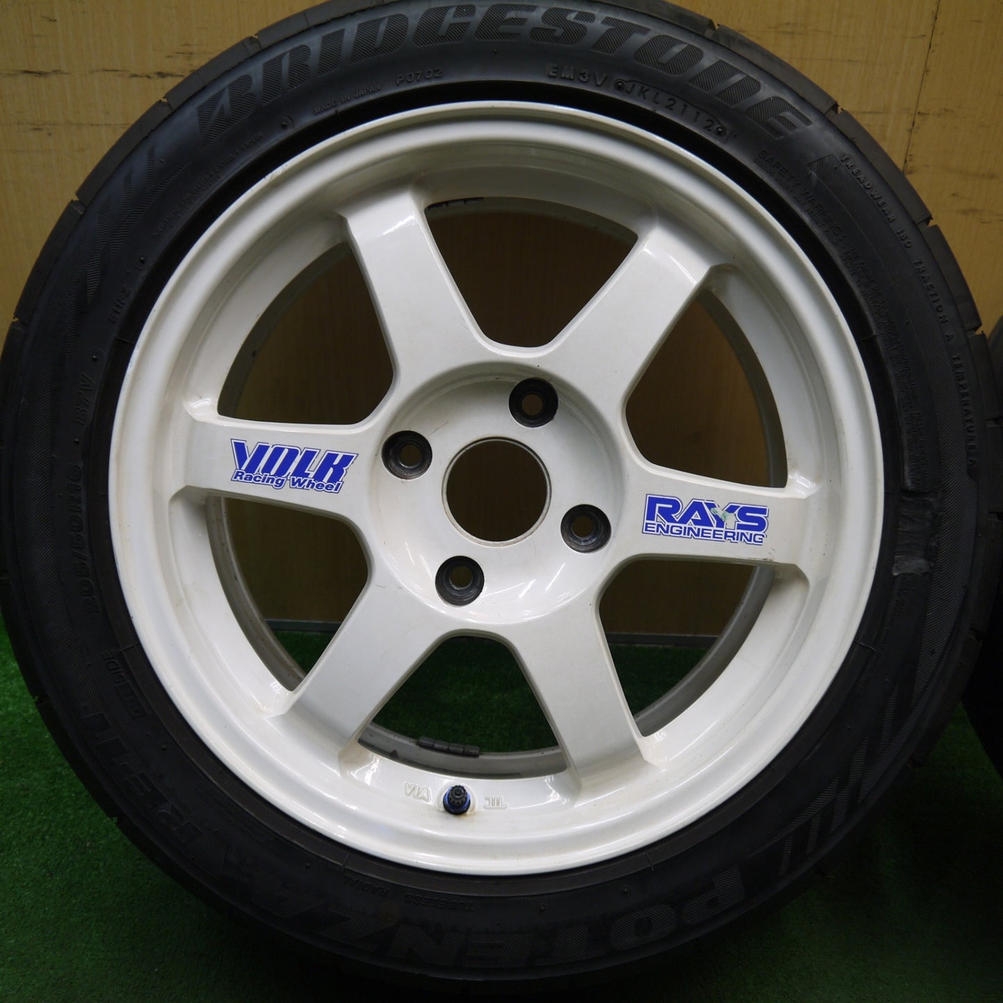 バリ溝!キレイ!8.5分!2本★RAYS VS TE37C 205/50R16 ブリヂストン ポテンザ RE-11 レイズ 16インチ PCD114.3/4H★5082506Hノ