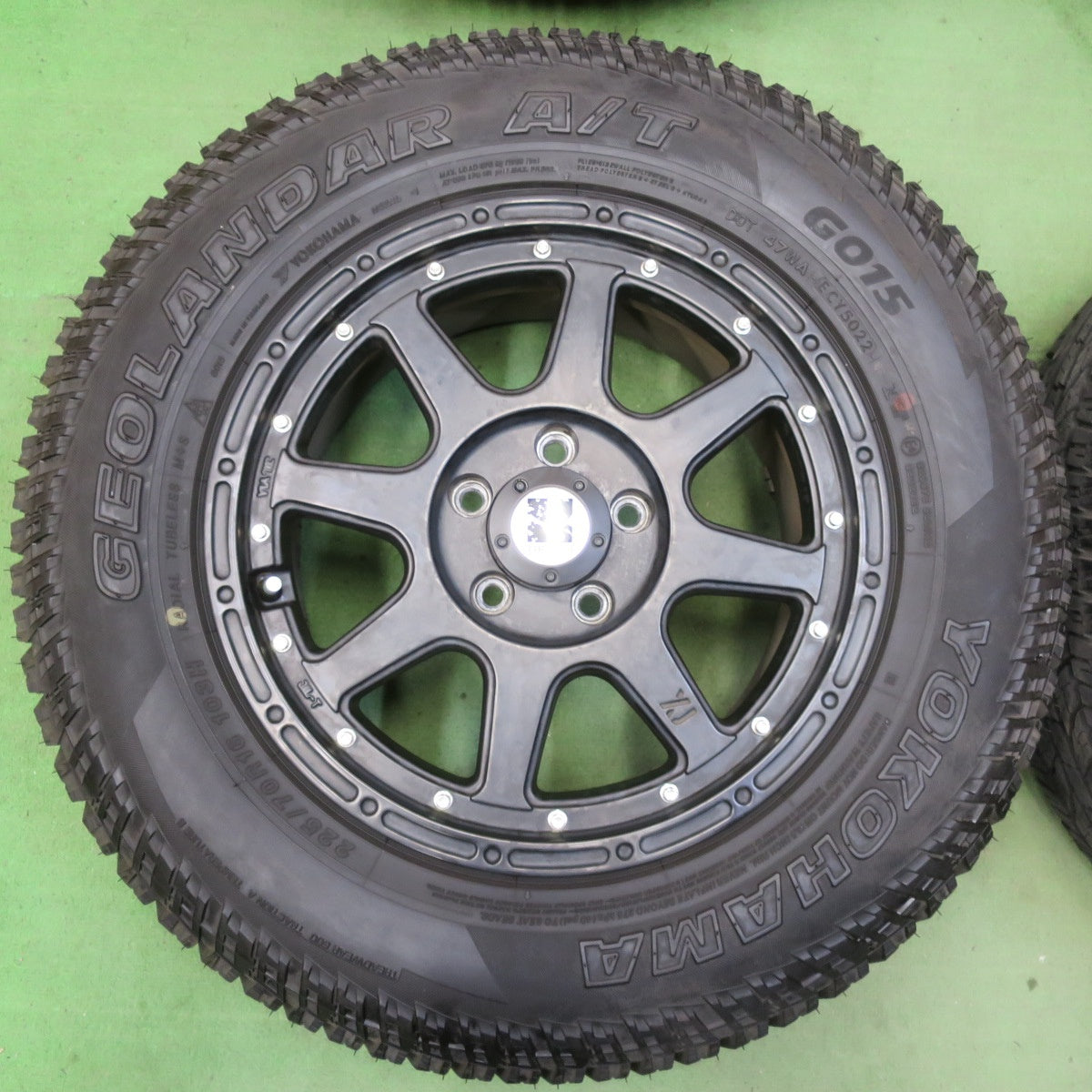 バリ溝!22年!9分★XTREME-J XJ 225/70R16 ヨコハマ ジオランダー A/T G015 16インチ エクストリームJ PCD114.3/5H★5050401IMノ