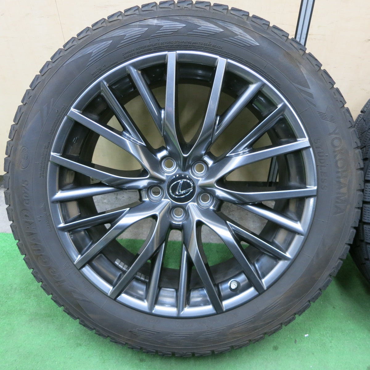 センサー付!キレイ★レクサス RX Fスポーツ 純正 235/55R20 スタッドレス ヨコハマ アイスガード G075 20インチ PCD114.3/5H★5040201ナス