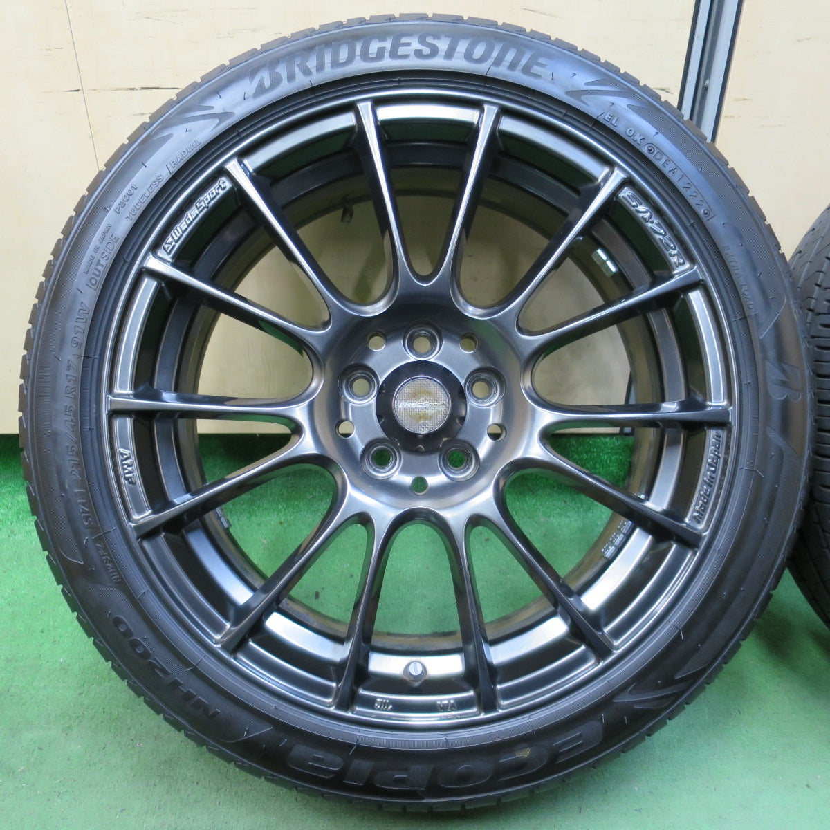 バリ溝!22年!9分★プリウス 等 WedsSport SA-72R AMF 215/45R17 ブリヂストン エコピア NH200 17インチ ウェッズスポーツ PCD100/5H★5041005イノ