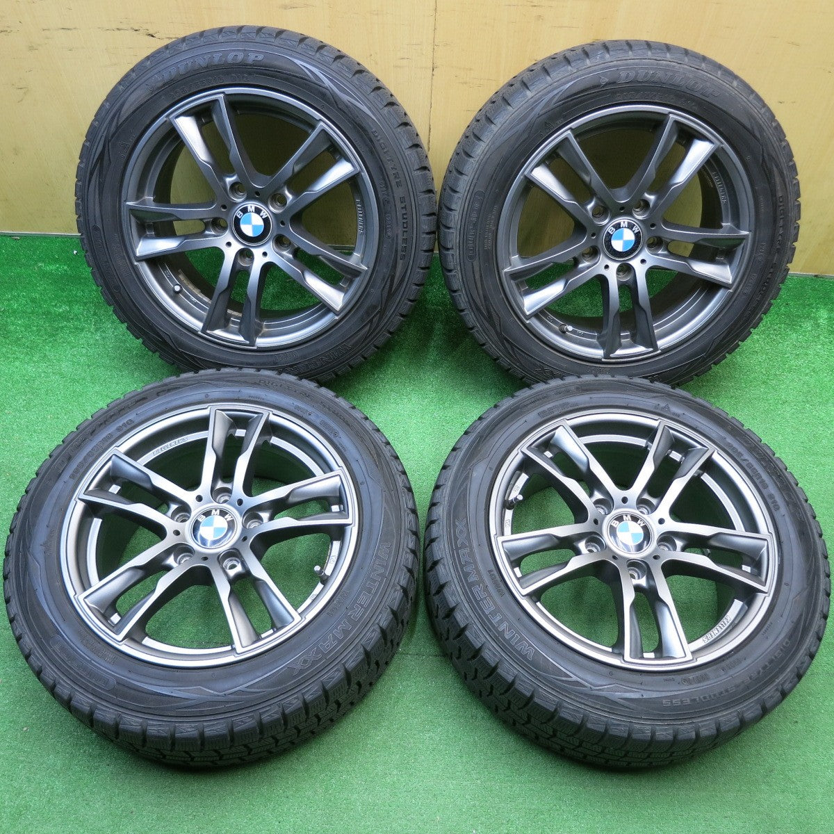 バリ溝!キレイ!9分★BMW 等 KELLENERS Jr E5 205/55R16 スタッドレス ダンロップ ウインターマックス WM01 ケレナーズ 16インチ PCD120/5H★5122013HAス