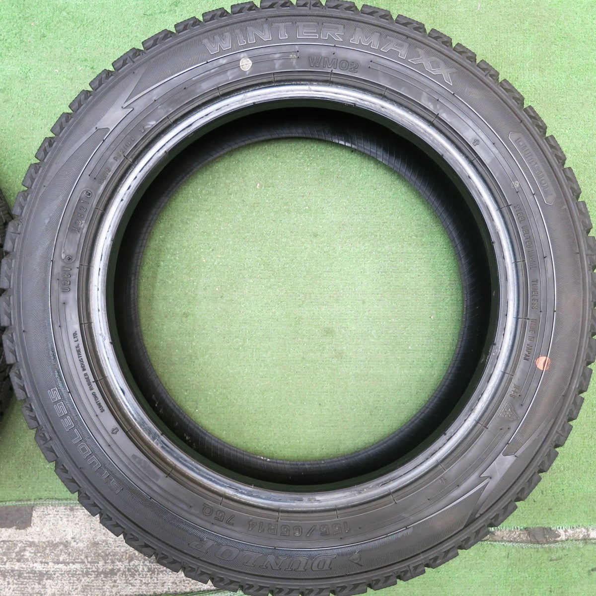 バリ溝!21年!9.5分★スタッドレス 155/65R14 ダンロップ ウインターマックス WM02 タイヤ 14インチ タント ムーヴ キャンバス N-ONE 等★5100401HAスタ