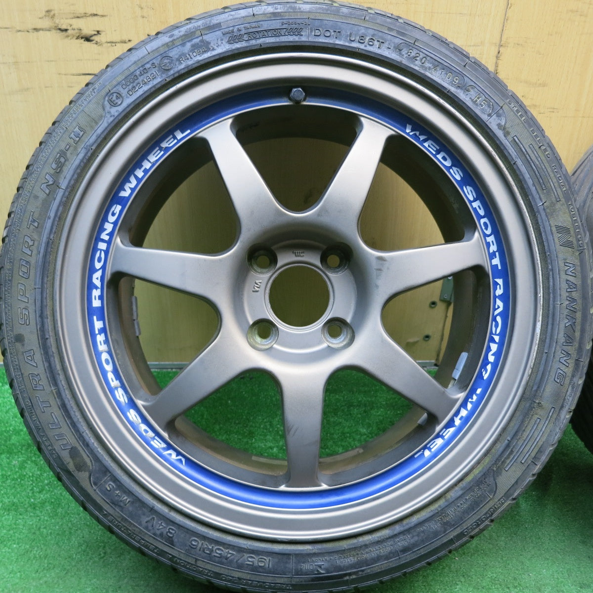 バリ溝!9.5分★WEDS SPORT RACING 195/45R16 ナンカン ウルトラスポーツ NS-2 16インチ ウェッズ スポーツ レーシング PCD100/4H★5052401HAノ