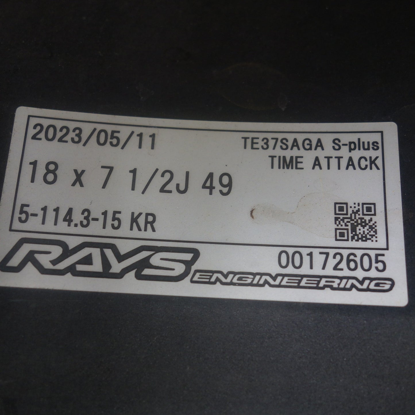 キレイ★RAYS TE37SAGA S-plus TIME ATTACK 18インチ ホイール レイズ 18×7.5J PCD114.3/5H★6041003KTホ