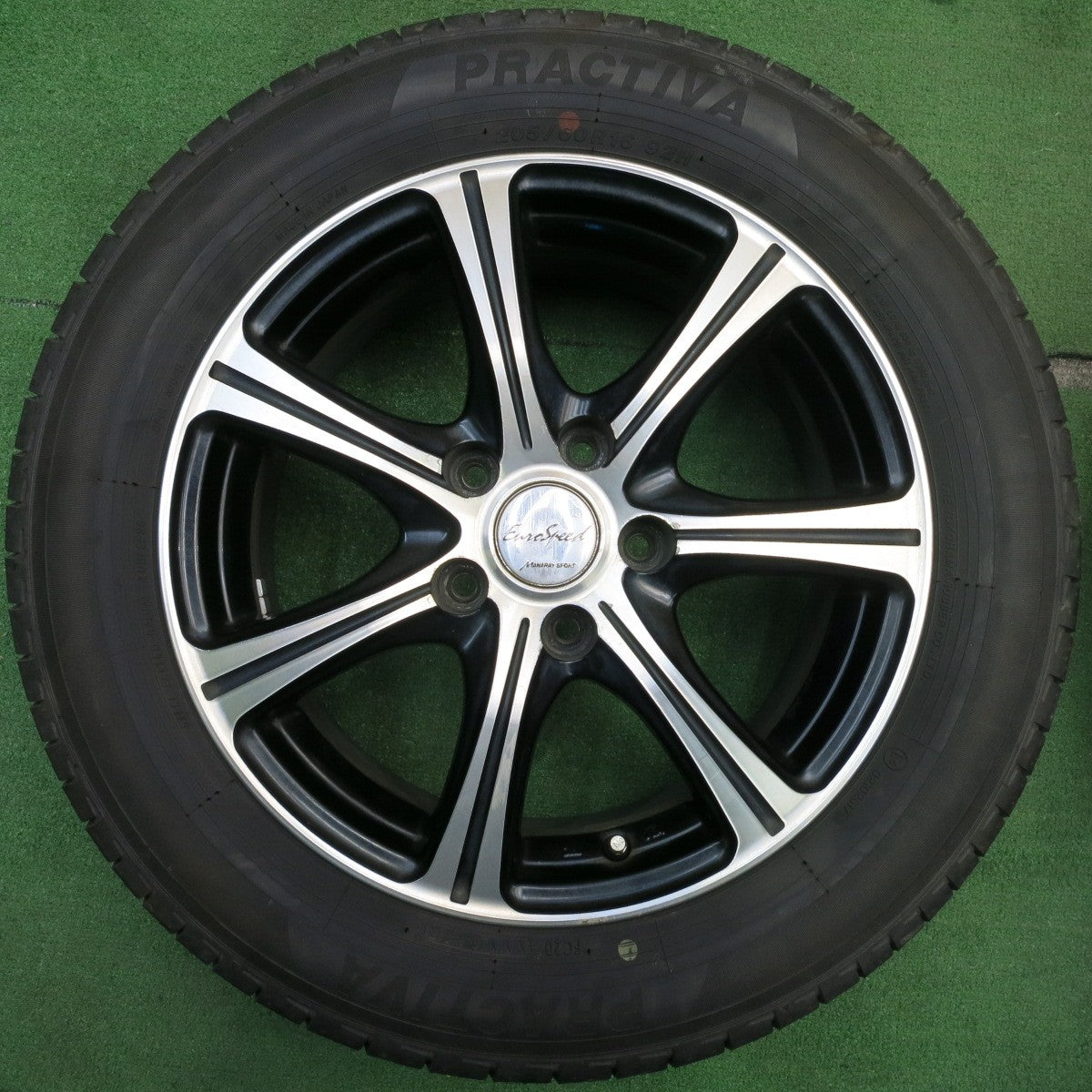 バリ溝!23年!9.5分★205/60R16 プラクティバ ヨコハマ EuroSpeed MANARAY SPORT ユーロスピード 16インチ PCD114.3/5H★5050402NJノ