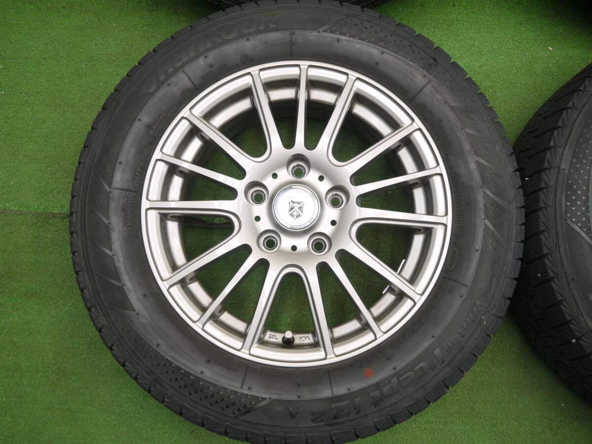 バリ溝!キレイ!9.5分★スタッドレス 195/65R15 ハンコック ウインター アイセプト IZ2A GMach 15インチ PCD114.3/5H★2121312クス