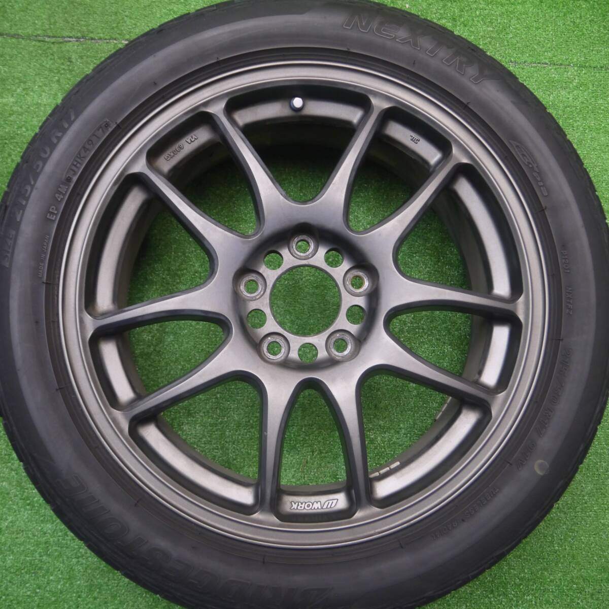 バリ溝 21年 8.5分★WORK EMOTION CR KAI 215/50R17 ヨコハマ ES31 ブリヂストン ネクストリー ワーク PCD114.3/5H★4090906Hノ