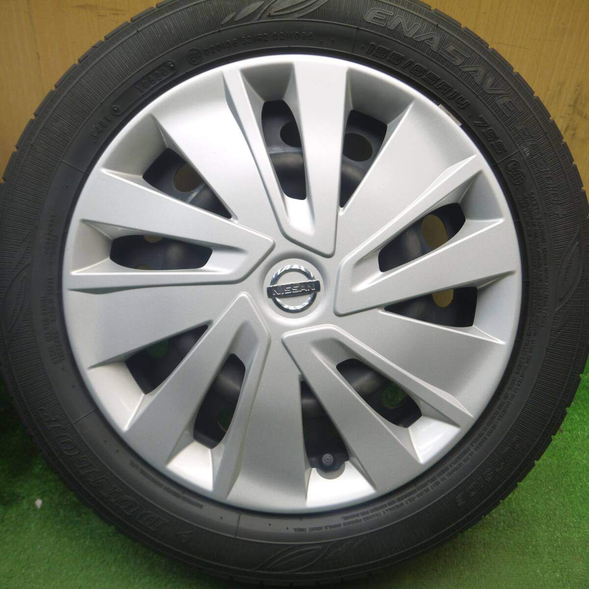 キレイ★日産 デイズ 純正 スチール 155/65R14 ダンロップ エナセーブ EC300+ 14インチ PCD100/4H★5021702Hノ