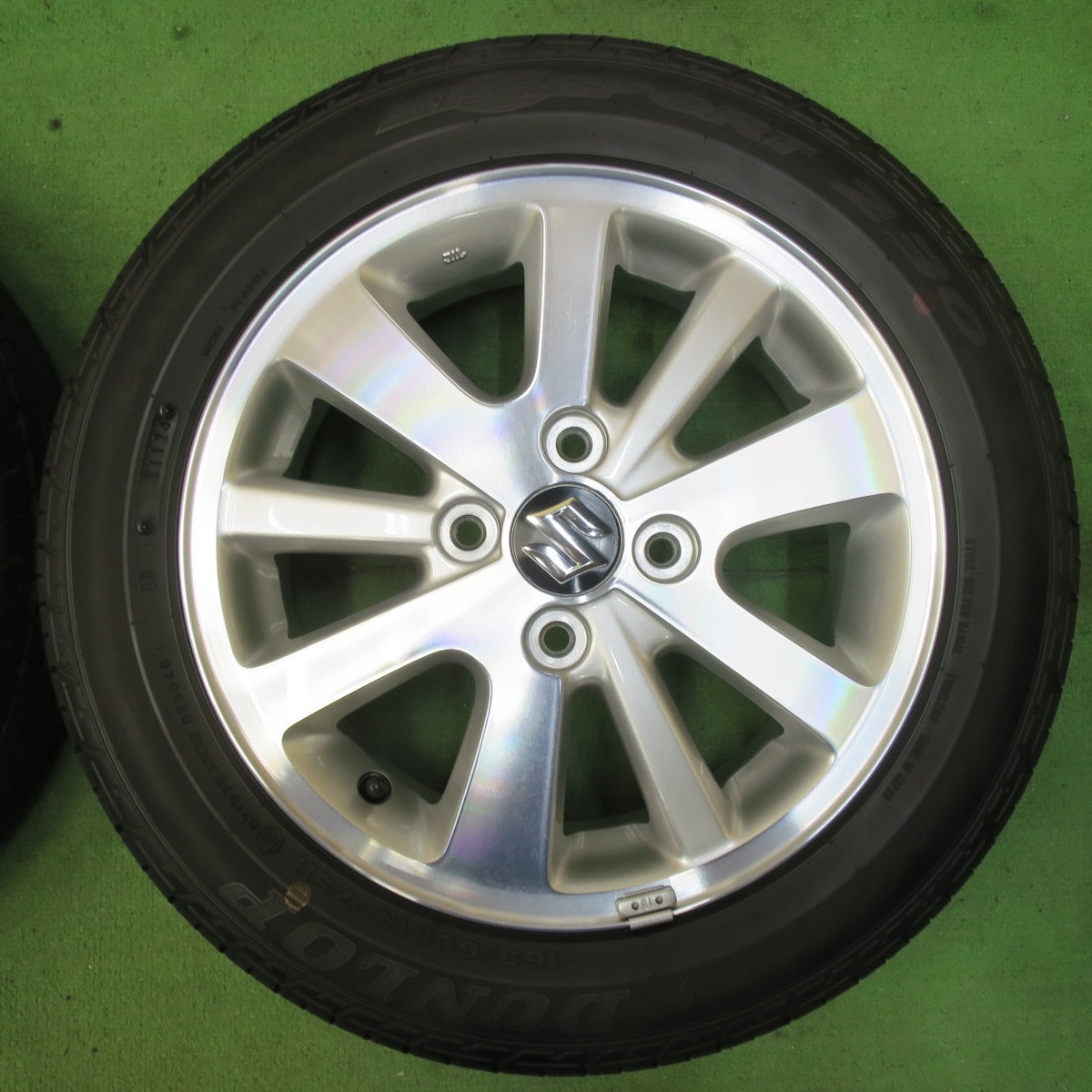 バリ溝!24年!キレイ!9分★スズキ エブリイ 純正 165/60R14 ダンロップ SP スポーツ 230 14インチ エブリィ エブリー PCD100/4H★5061107イノ