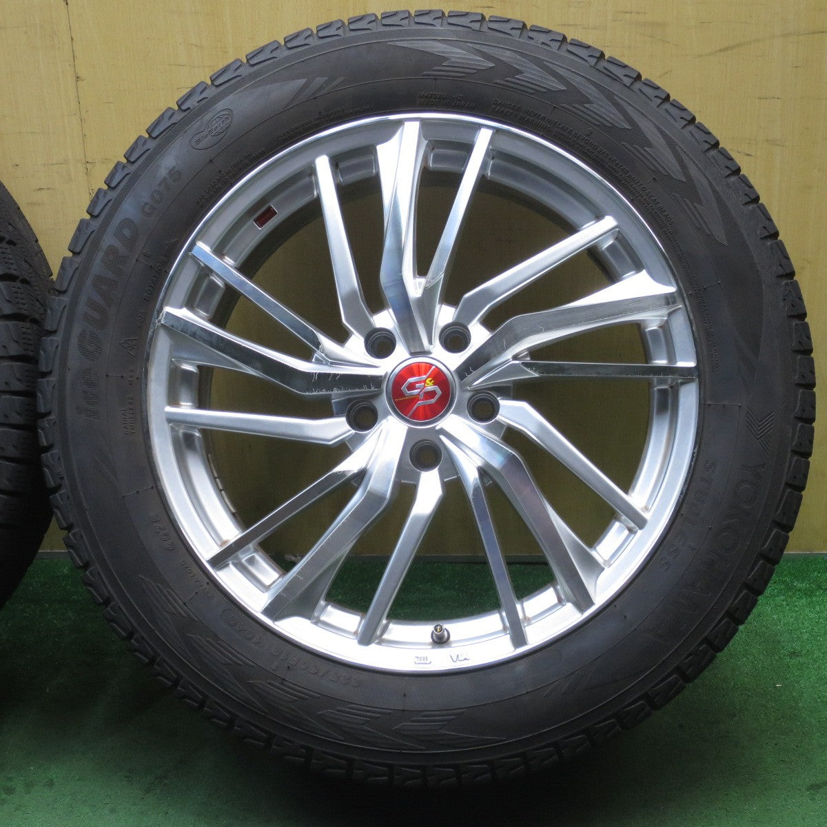 バリ溝!21年!9分★スタッドレス 225/60R18 ヨコハマ アイスガード G075 プレミックス ドルチェ 3x5 Grappa&Dolche 18インチ PCD114.3/5H★5081102NJス