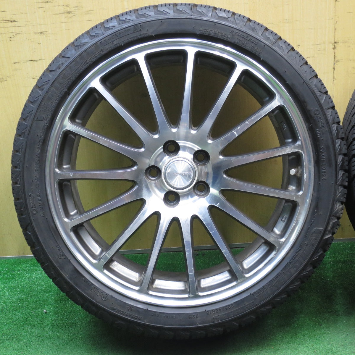 バリ溝!21年!9分★プリウス 86 BRZ 等 225/40R18 スタッドレス ミシュラン X-ICE SNOW ECO FORME エコフォルム 18インチ PCD100/5H★5052705NJス
