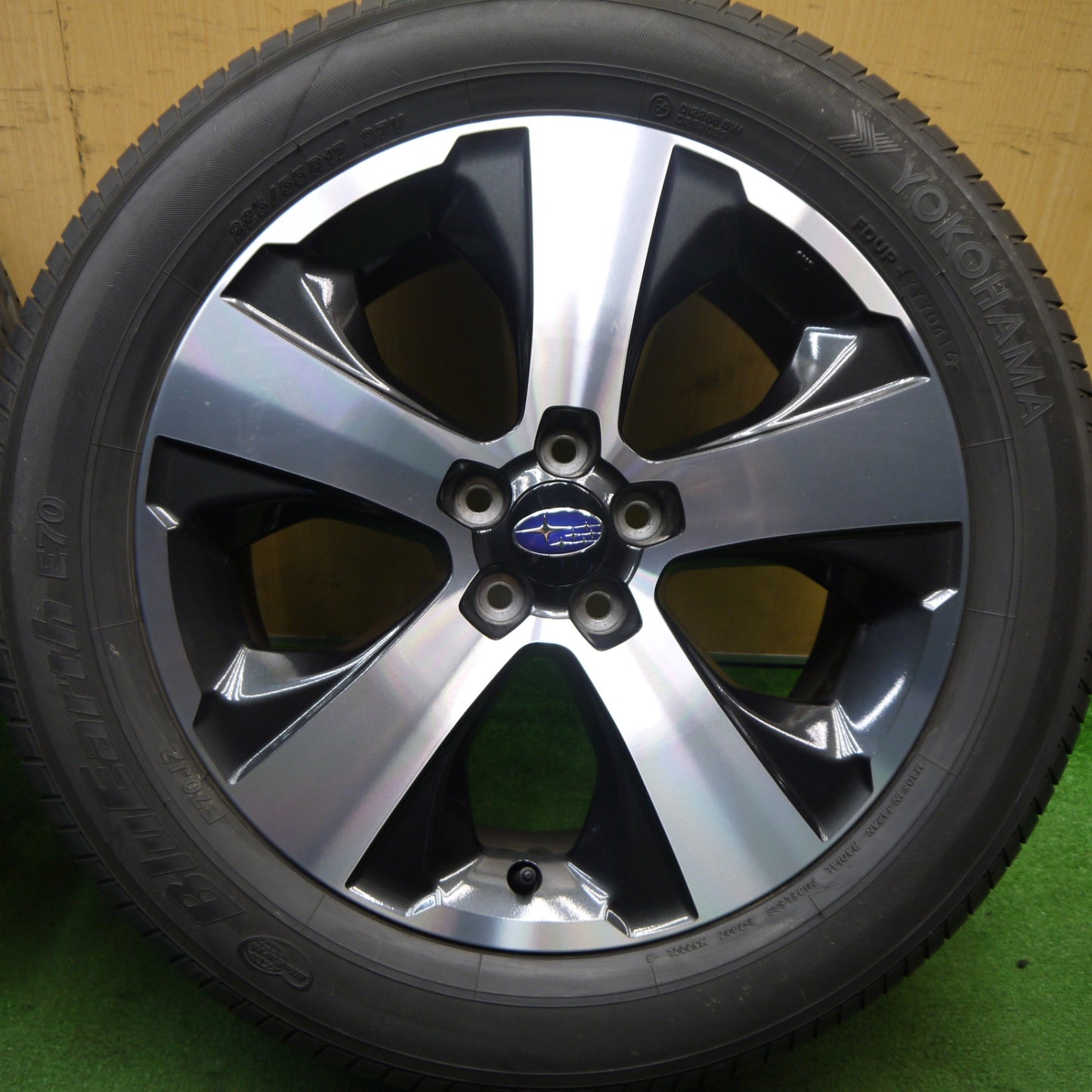 キレイ★スバル XV 純正 225/55R17 ヨコハマ ブルーアース E70 E70JZ ダンロップ エナセーブ RV504 17インチ PCD100/5H★5061305Hノ