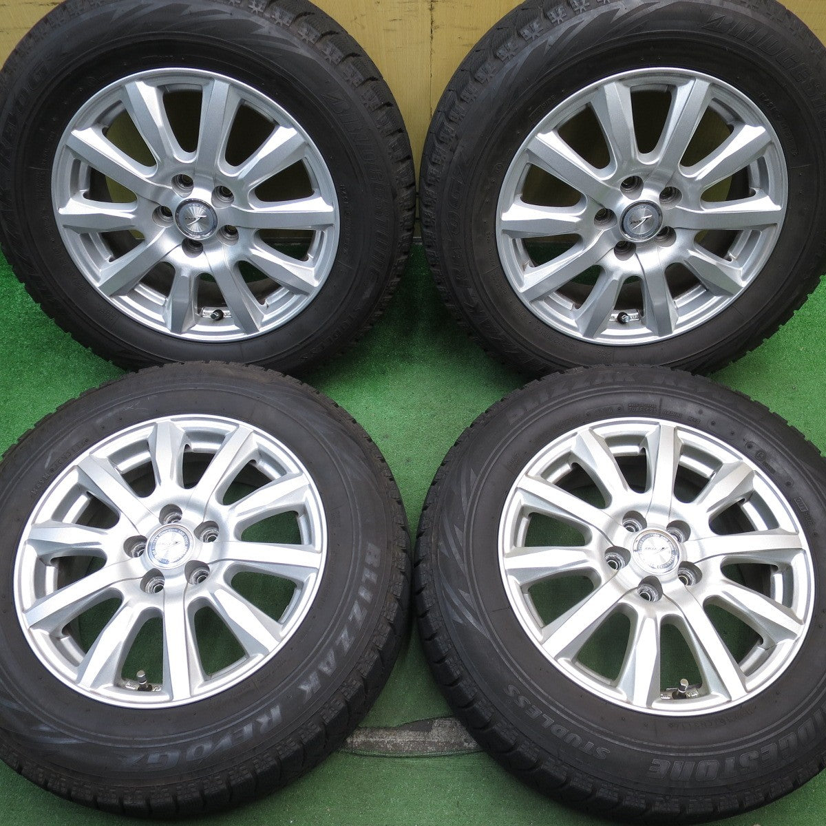 キレイ★プリウス 等 195/65R15 スタッドレス ブリヂストン ブリザック REVO GZ JOKER ジョーカー 15インチ PCD100/5H★5052702NJス