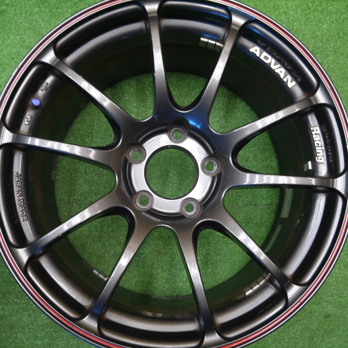 リムステッカー付き★ADVAN Racing RZ 17インチ ホイール 17×9J アドバン レーシング PCD114.3/5H★5102903Hホ