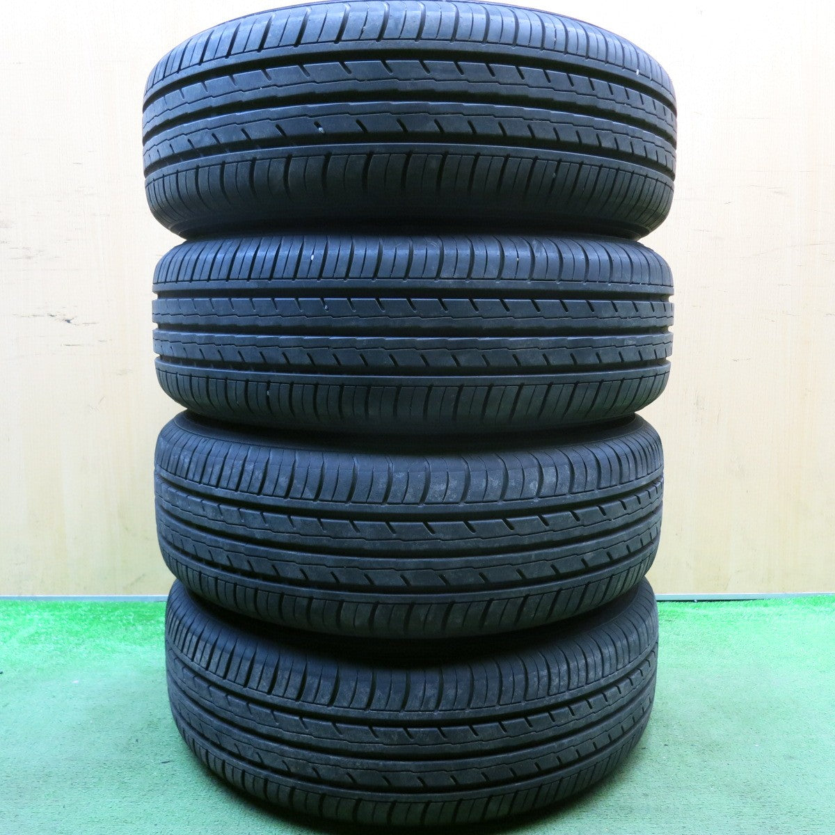 バリ溝!23年!9分★195/65R15 ヨコハマ BluEarth-ES ES32 スチール ホイール 15インチ ブルーアース PCD114.3/5H★5100504HAノ