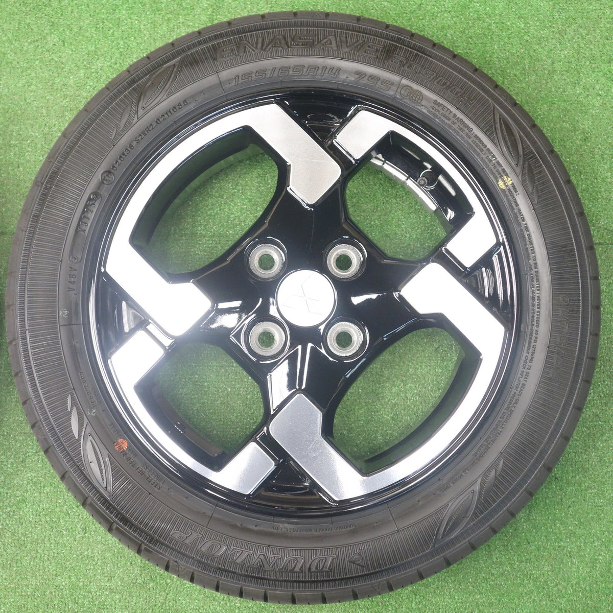 新車外し!25年★三菱 デリカ ミニ 純正 155/65R14 ダンロップ エナセーブ EC300+ 14インチ PCD100/4H★6022101KTノ