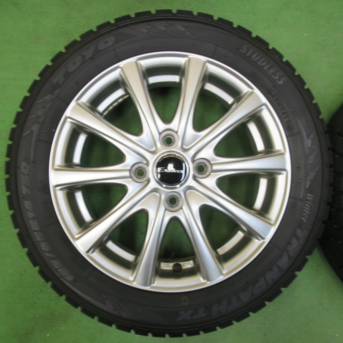 バリ溝!9.5分以上★スタッドレス 155/65R14 トーヨー ウインター トランパス TX Exsteer エクスター 14インチ PCD100/4H★5030605イス