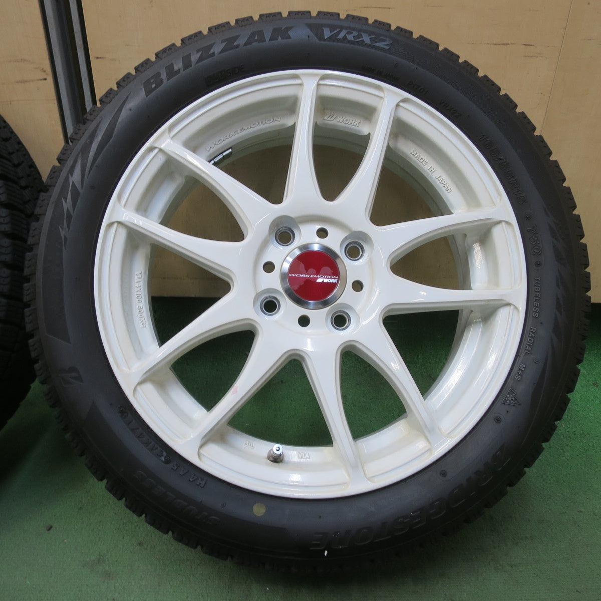 バリ溝!9.5分◎S660 WORK EMOTION Kiwami 165/55R15 195/45R16 スタッドレス ブリヂストン ブリザック VRX2 ワーク エモーション 極 15 16 インチ PCD100/4H◎6101203イス