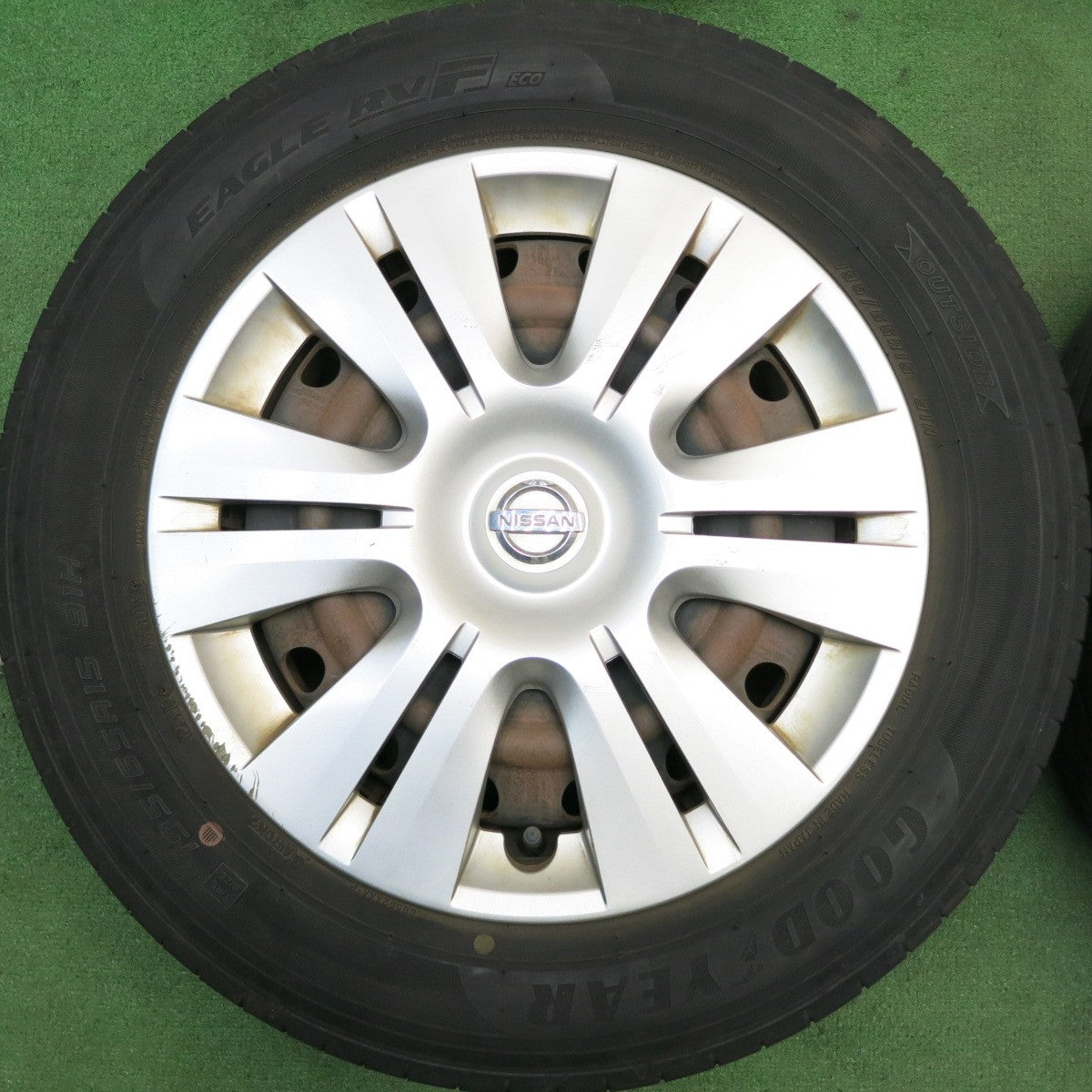 4本価格★日産 セレナ 純正 スチール 195/65R15 グッドイヤー イーグル RVF ECO 15インチ PCD114.3/5H★5060707HAノ