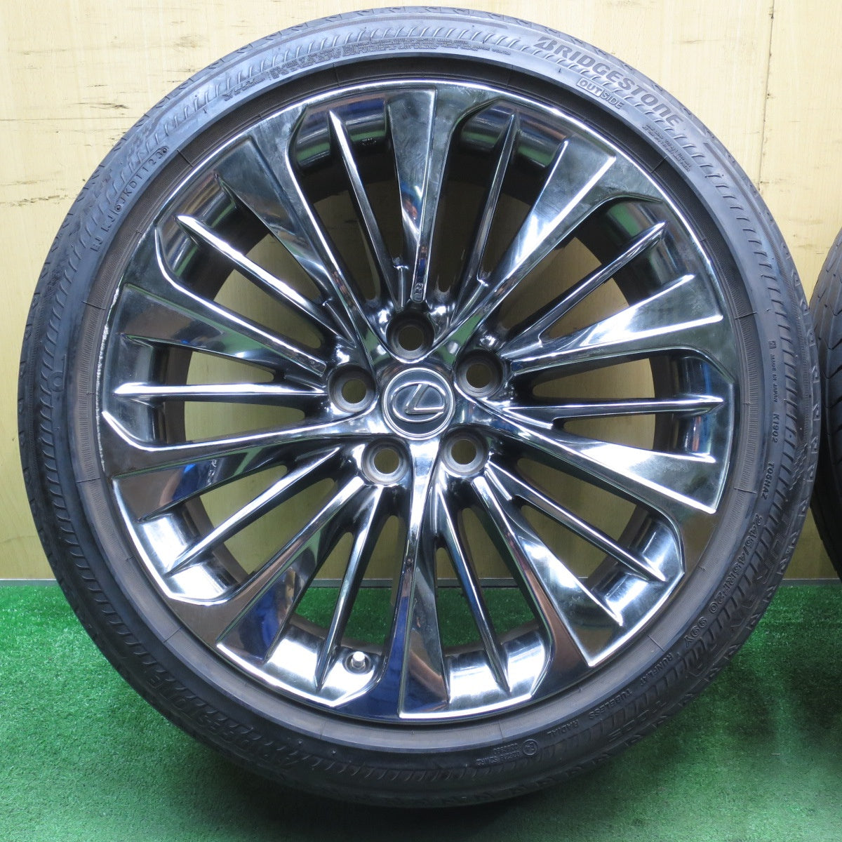 センサー付!バリ溝!24年!9分★レクサス LS オプション 純正 245/45R20 ブリヂストン トランザ T005 RFT 20インチ PCD120/5H★5060701NJノ