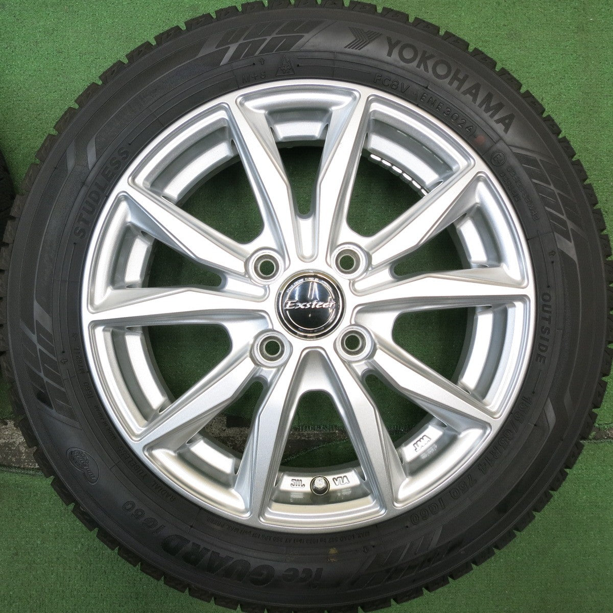 タイヤほぼ未使用!24年!キレイ★スタッドレス 155/65R14 ヨコハマ アイスガード iG60 Exsteer エクスター 14インチ PCD100/4H★5070108HAス
