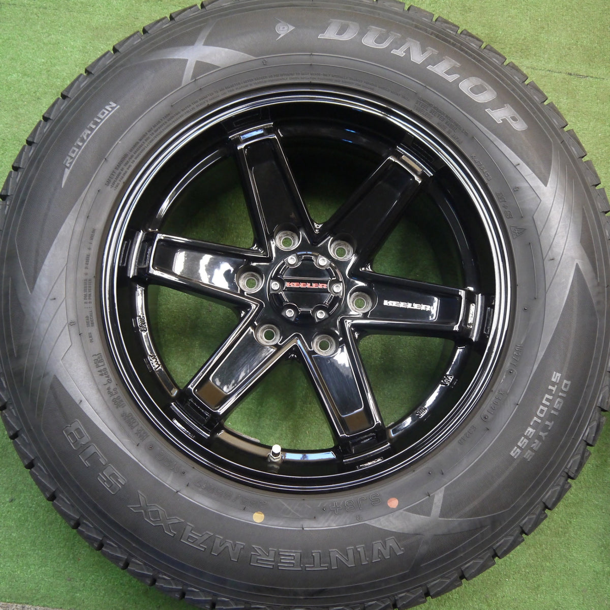 バリ溝!キレイ!9.5分★KEELER TACTICS 265/65R17 スタッドレス ダンロップ ウインターマックス SJ8 SJ8+ キーラー タクティクス 17インチ PCD139.7/6H★6021002Hス