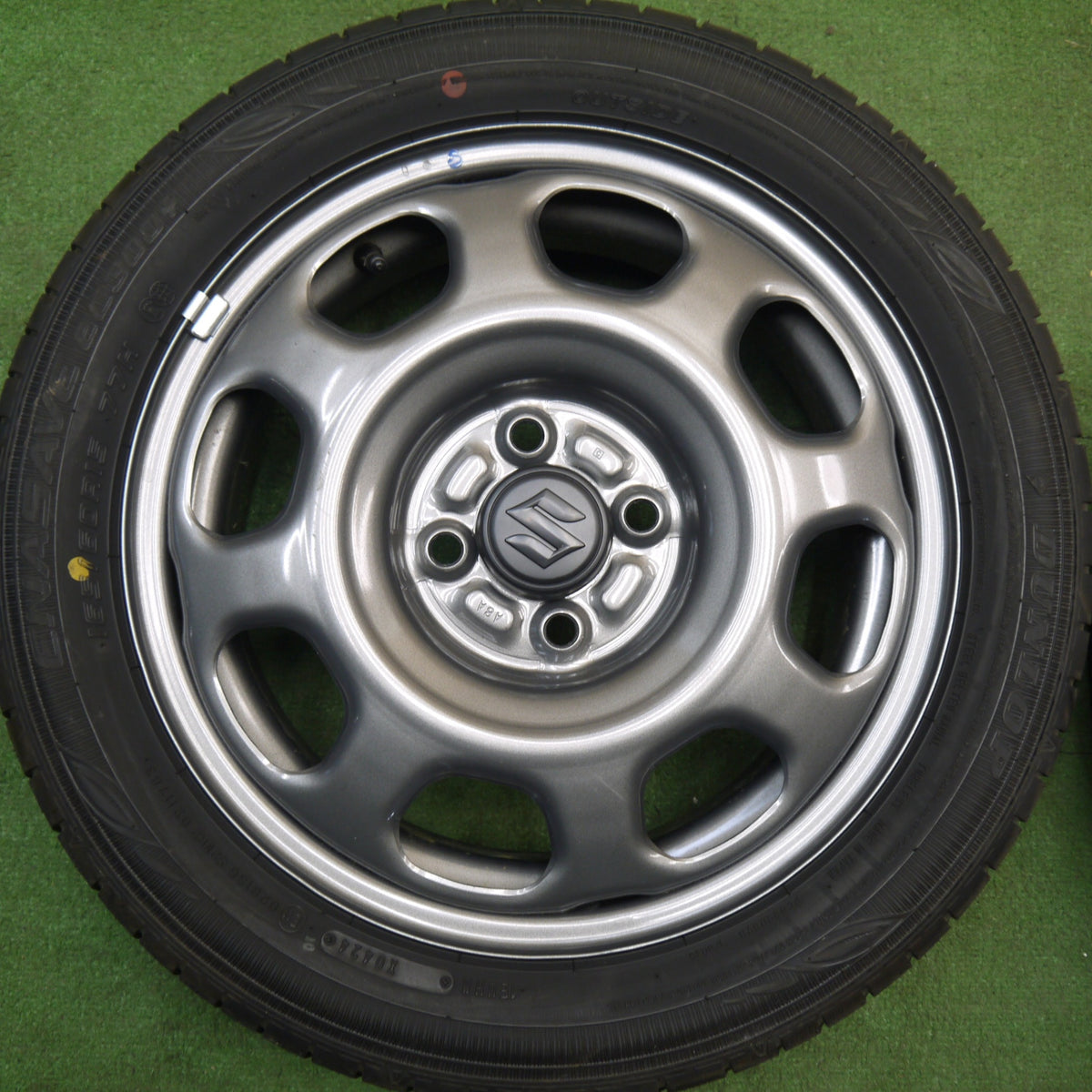 新車外し!24年★スズキ ハスラー 純正 スチール 165/60R15 ダンロップ エナセーブ EC300+ 15インチ PCD100/4H★6022402Hノ