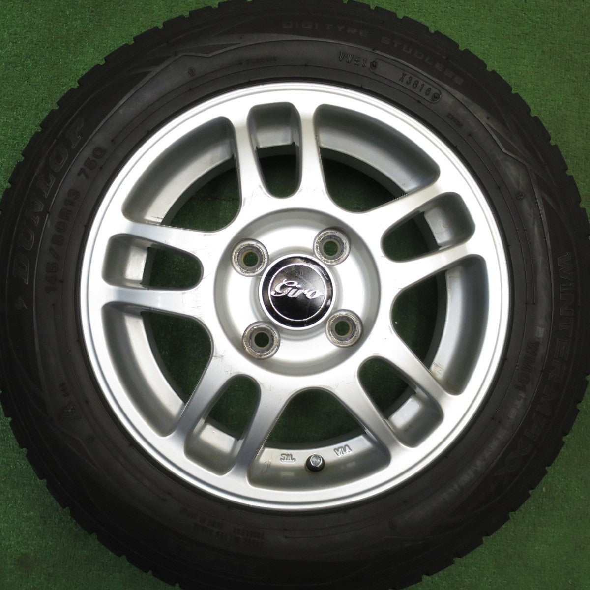 4本価格★スタッドレス 145/80R13 ダンロップ ウインターマックス WM01 giro 13インチ PCD100/4H★5031002Hス