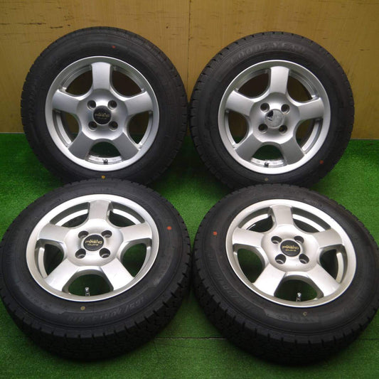 超バリ溝!22年!ほぼ10分★スタッドレス 165/70R14 グッドイヤー アイスナビ7 STYLE PRASINO DUKE PCD100/4H★4102906Hス