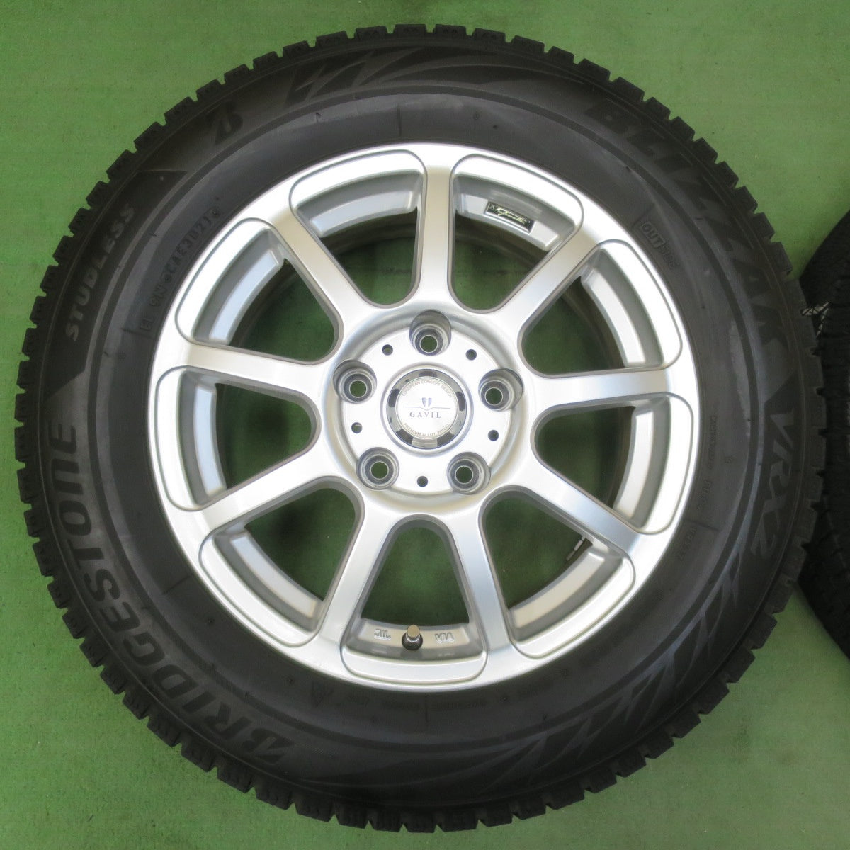 バリ溝!21年!キレイ!9分★スタッドレス 195/65R15 ブリヂストン ブリザック VRX2 GAVIL EUROPEAN 15インチ PCD114.3/5H★5050206イス