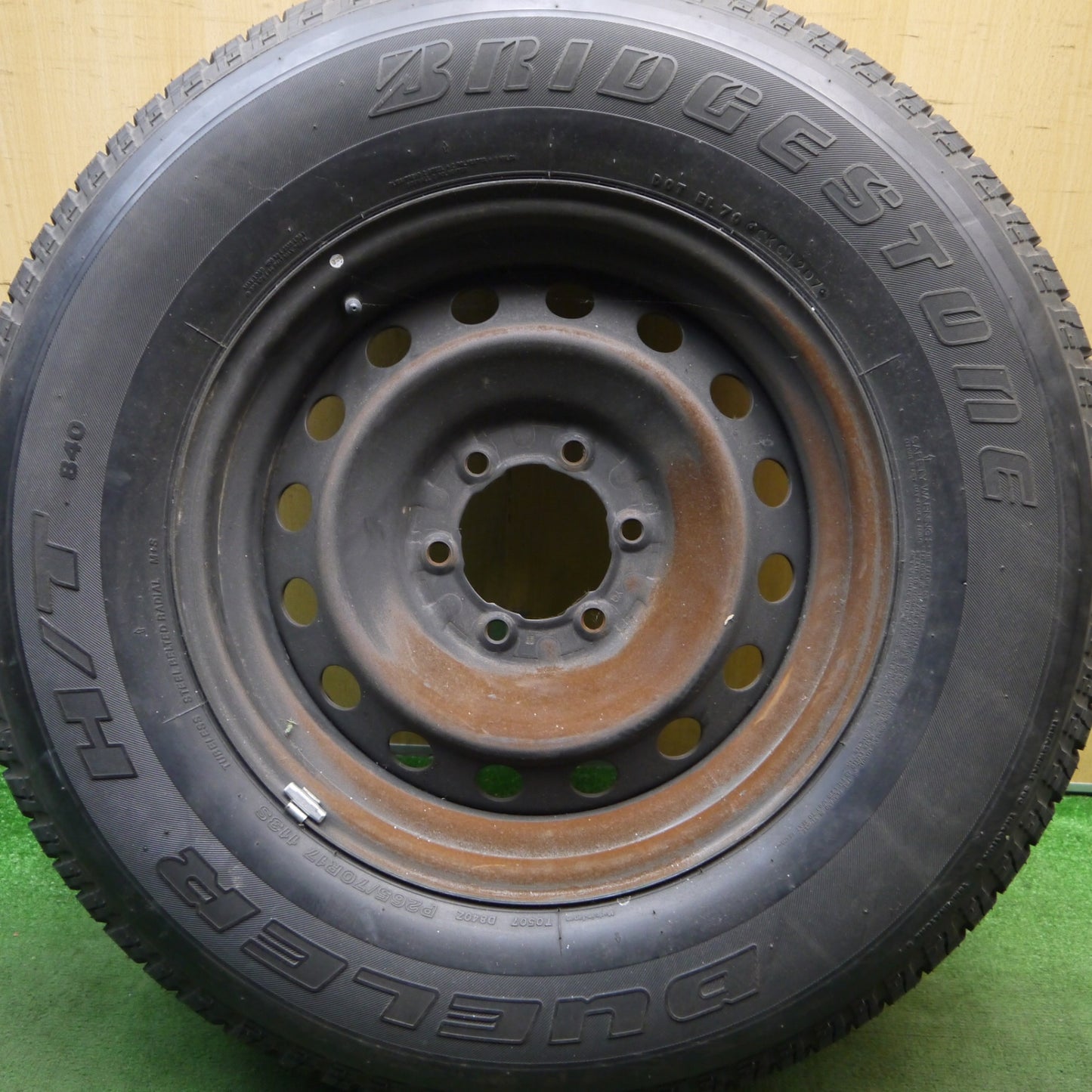 未使用!1本★トヨタ FJクルーザー 純正 スチール 265/70R17 ブリヂストン デューラー H/T 840 スペア 17インチ PCD139.7/6H★5082904Hノ