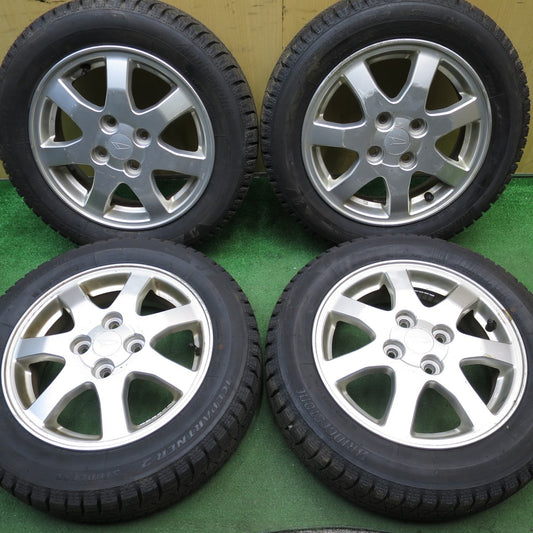 超バリ溝!24年!ほぼ10分★ダイハツ ムーヴ 純正 155/65R14 スタッドレス ブリヂストン アイスパートナー2 14インチ PCD100/4H★5062002NJス