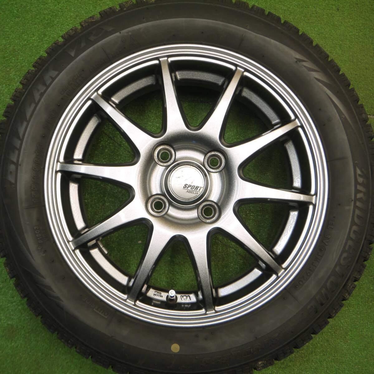キレイ★スタッドレス 155/65R14 ブリヂストン ブリザック VRX SPORT ABELIA スポルト アベリア PCD100/4H★5012003Hス
