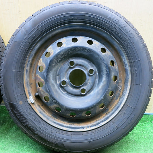 バリ溝!25年!ほぼ10分◎155/65R13 ブリヂストン NEWNO スチール ホイール ニューノ 13インチ PCD100/4H◎6082706HAノ