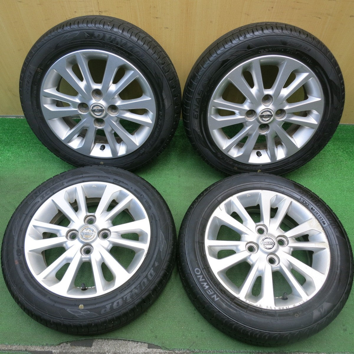 バリ溝!24年!8.5分★日産 デイズ ルークス 純正 155/65R14 ダンロップ エナセーブ EC204 ブリヂストン NEWNO 14インチ PCD100/4H★5062802HAノ