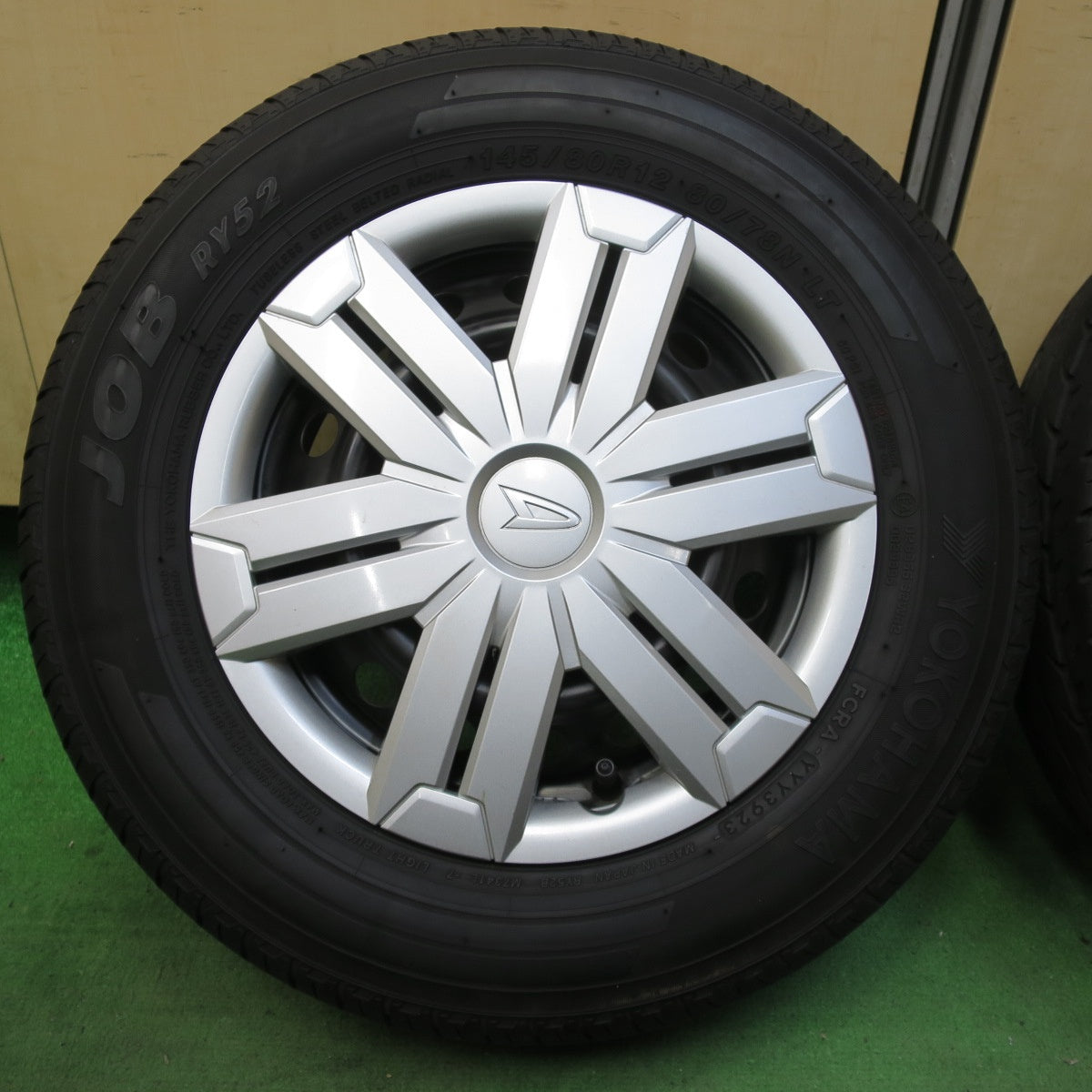 キレイ!23年★ダイハツ アトレー 純正 スチール 145/80R12 80/78N ヨコハマ JOB RY52 RY52B 12インチ PCD100/4H★5071107イノ