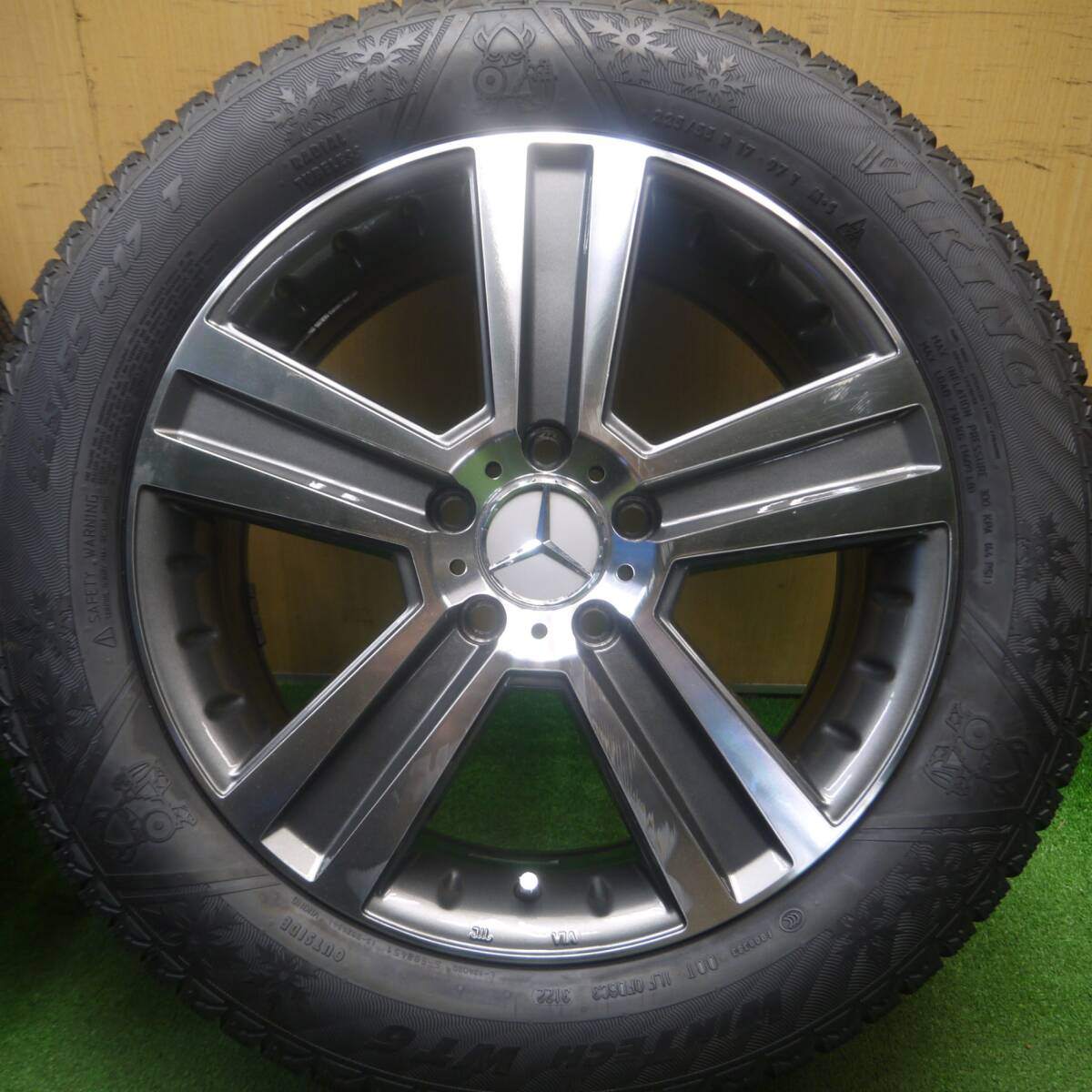 超バリ溝!22年!キレイ!9.5分以上★ベンツ 等 EuroPremium WERNER 阿部商会 225/55R17 スタッドレス バイキング WINTECH WT6 ユーロプレミアム ヴェルナー PCD112/5H★5022112Hス