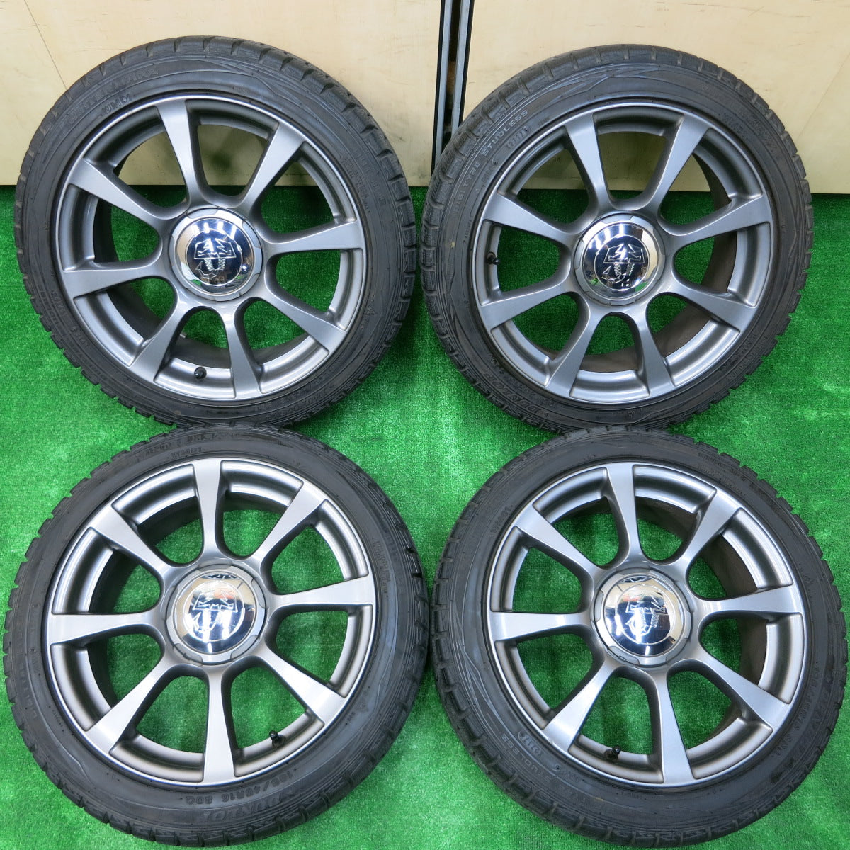 送料無料*バリ溝！キレイ！9.5分☆フィアット アバルト 純正 195/45R16 