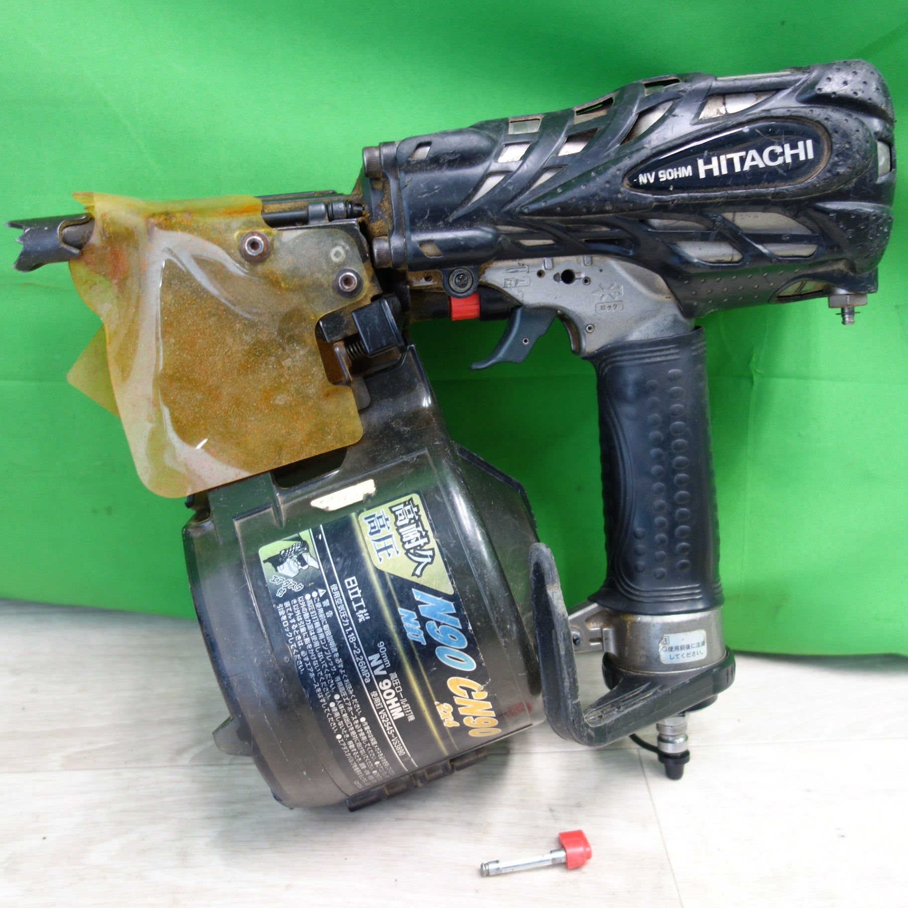日立　90mm  高圧釘打ち機 日立工機高圧釘打機 NV90HM