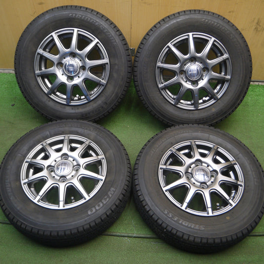 *送料無料* バリ溝!8.5分★スタッドレス 145R12 6PR ブリヂストン W300 TIRO 12インチ PCD100/4H★4021305Hス