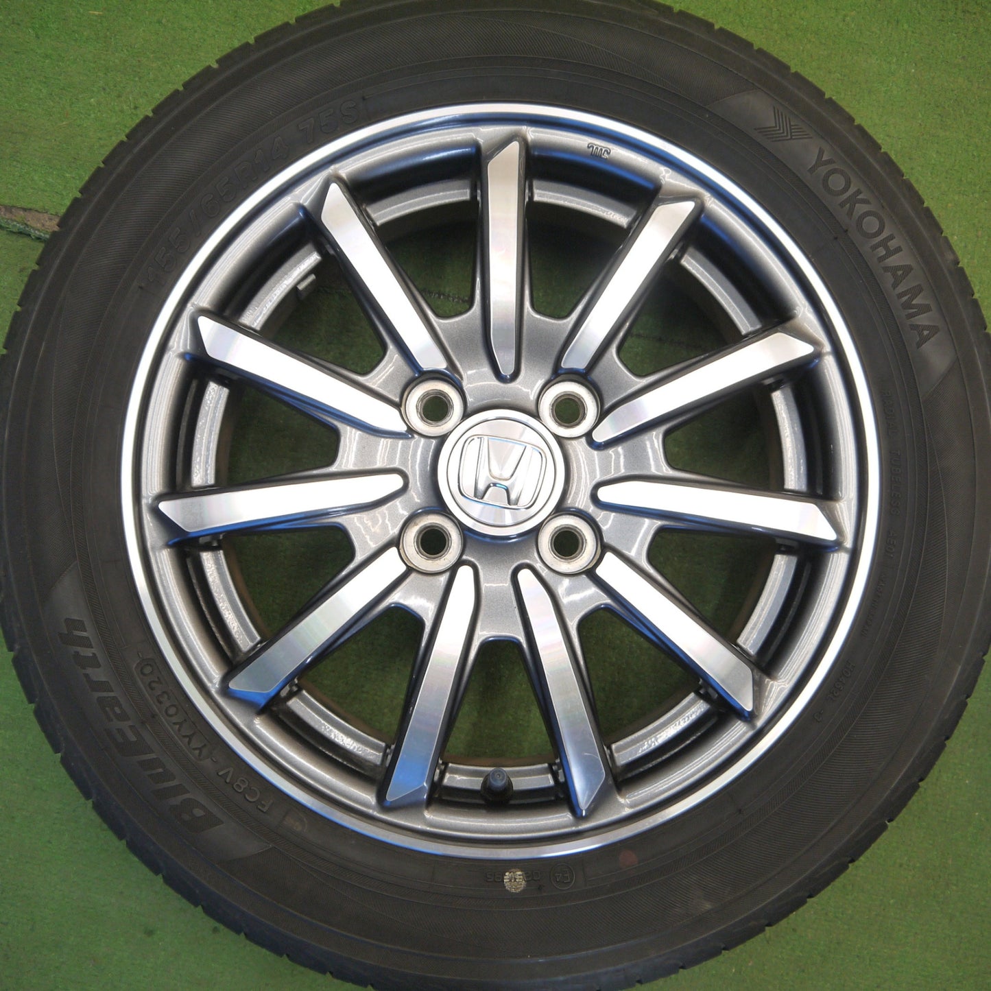 4本価格★ホンダ N-WGN 純正 155/65R14 ヨコハマ ブルーアース AE01 14インチ Nワゴン NWGN PCD100/4H★6042005Hノ