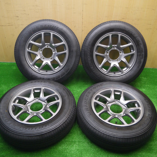 *送料無料* 新車外し！24年★スズキ ジムニー 純正 ENKEI 175/80R16 ブリヂストン デューラー H/L 852 16インチ エンケイ PCD139.7/5H★4080604Hノ