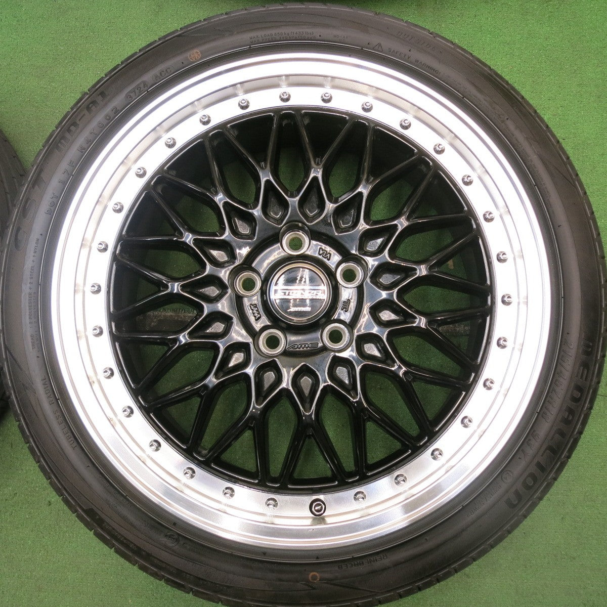 バリ溝！24年！キレイ！ほぼ10分★STEINER FTX AME 215/45R18 メダリオン CST MD-A1 シュタイナー 18インチ PCD114.3/5H★5070510HAノ