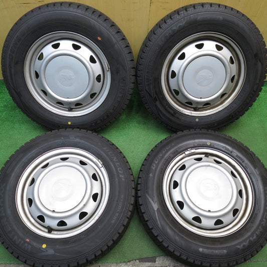 バリ溝！22年！8.5分★スタッドレス 145/80R13 ダンロップ ウインターマックス WM02 スチール ホイール 13インチ PCD100 110 114.3/4H マルチ★5062701NJス