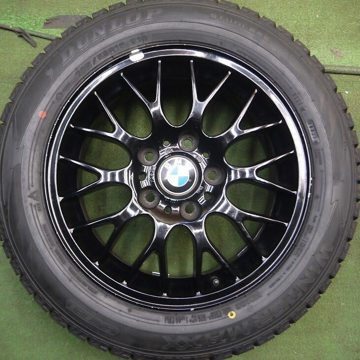 タイヤほぼ未使用！21年★BMW 3シリーズ 純正 205/55R16 スタッドレス ダンロップ WM02 PCD120/5H★3122505Hス