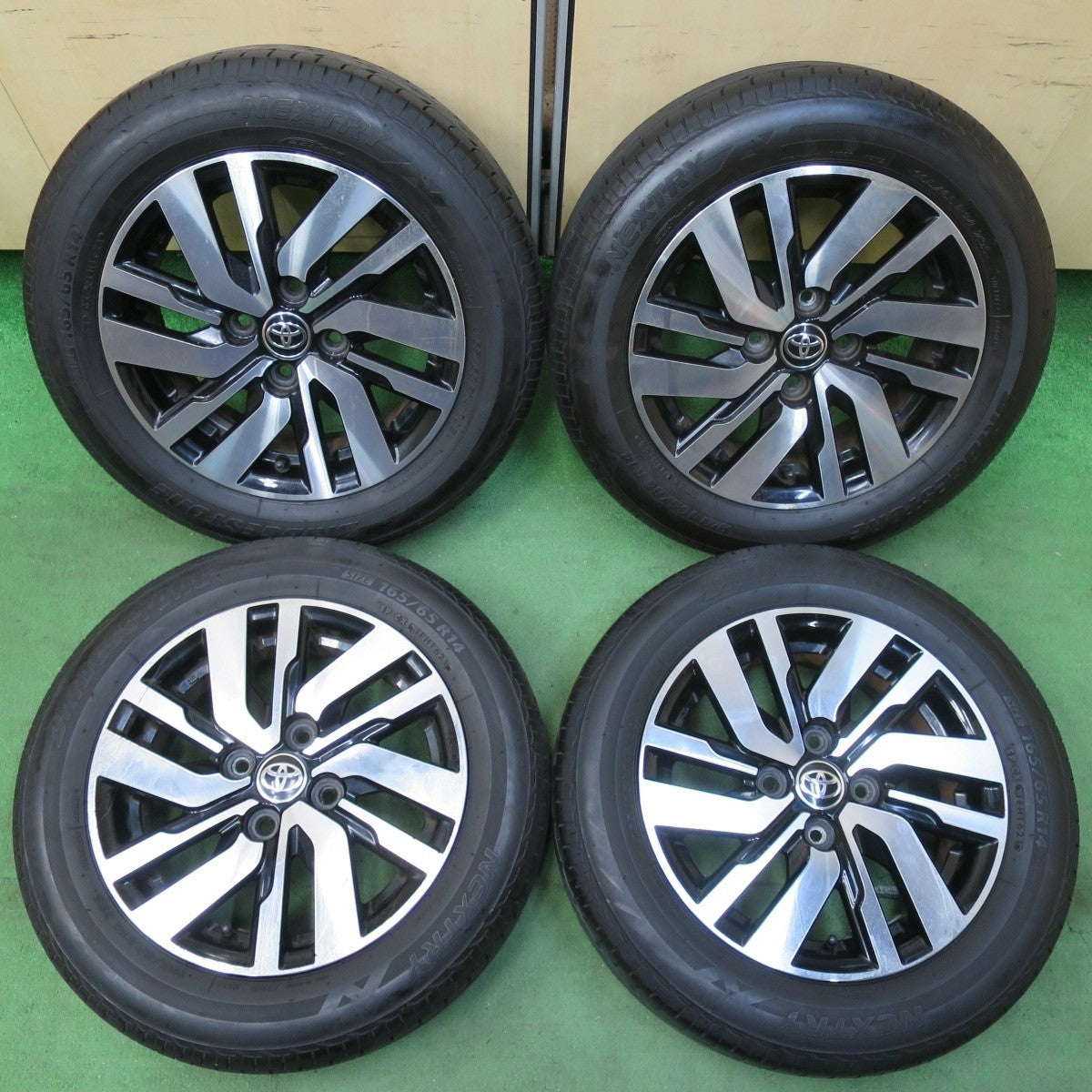 バリ溝 21年 ほぼ10分★トヨタ タンク ルーミー 純正 165/65R14 ブリヂストン ネクストリー エコピア PCD100/4H★5012002イノ