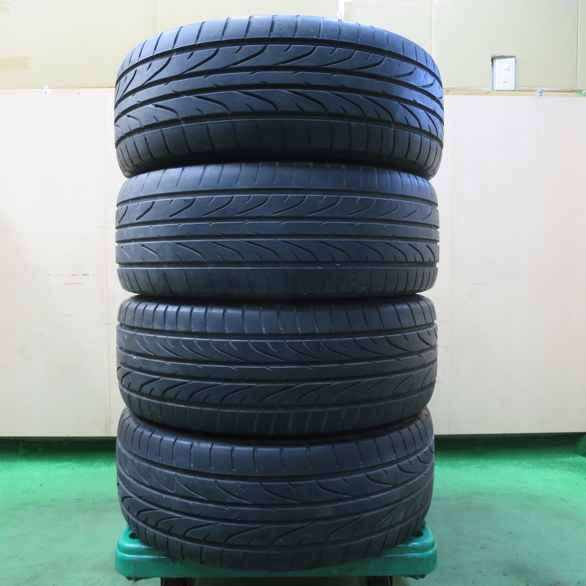 [送料無料] バリ溝！9.5分★WORK STEEZ 225/45R18 ピンソ PS91 ワーク スティーズ 18インチ PCD114.3/5H★5020907IMノ